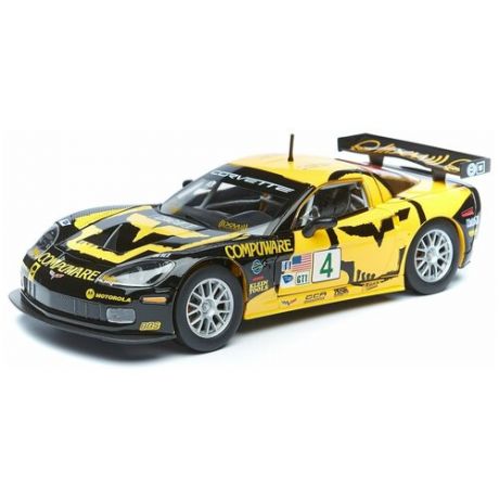 Bburago Коллекционная машинка 1:24 "RACING - Chevrolet Corvette C6R" жёлто-черный