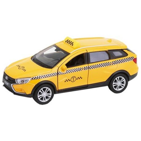 Легковой автомобиль Welly Lada Westa SW Cross такси (43763TI), желтый