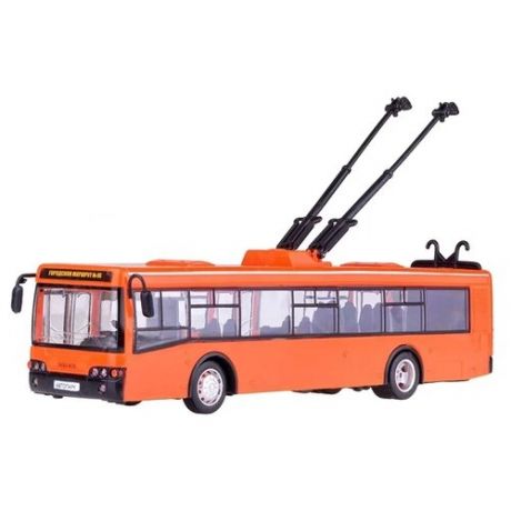 Троллейбус Play Smart Автопарк 9690-B 1:43, 28.2 см, оранжевый