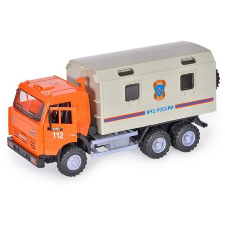 Грузовик Joy Toy Автопарк 6520 МЧС (A532-H36007) 1:28, 23 см, оранжевый/серый