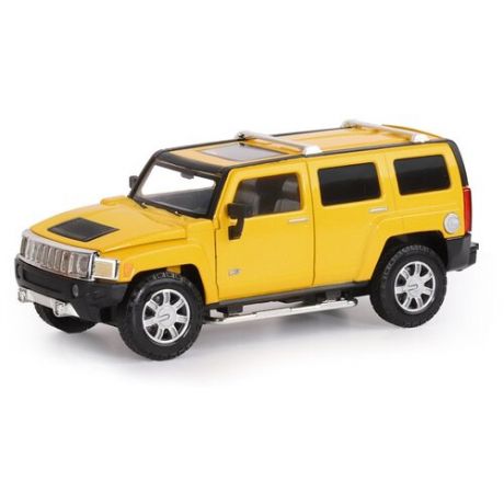 Внедорожник Автопанорама Hummer H3 1:24, 19.5 см, желтый