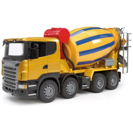 Игрушечные машинки и техника Bruder Бетономешалка Scania (03-554) 1:16 57.5 см желтый/синий