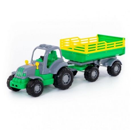 Трактор с прицепом №2 Крепыш -1 зеленый (44563-1)