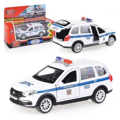 Машина металл. Lada Granta Cross 2019 Полиция 12см, (белый) в коробке