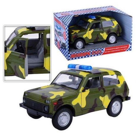 Машина Play Smart "Автопарк" военная, на батарейках, в коробке (9078-B)