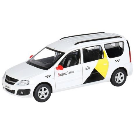 Машинка металлическая Яндекс. Такси Lada Largus, цвет белый, масштаб 1:24, цвет белый (JB1251343)