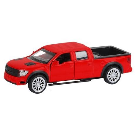 Машина "автопанорама" Ford F-150 SVT Raptor-2, красный, 1/52, инерция, в/к 17,5*12,5*6,5 см
