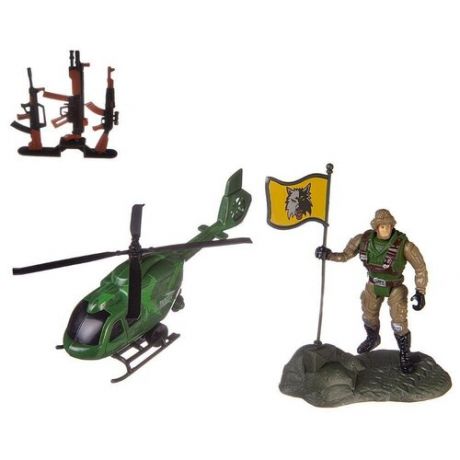 Игровой набор Abtoys Боевая сила Вертолет, фигурка солдата и другие акссесуары, в пакете ABtoys (АБтойс) PT-01443