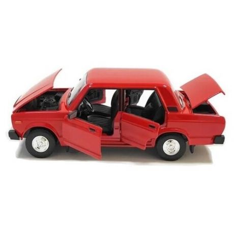 Коллекционный металлический автомобиль Жигули классика ВАЗ 2107 1:24 (Цвет: Красный)