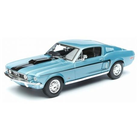 Машинка Maisto 1:18 Ford Mustang GT Cobra Jet 1968 г голубой металлик