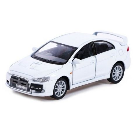 Машина металлическая Mitsubishi Lancer Evolution Х, 1:36, открываются двери, инерция, цвет белый