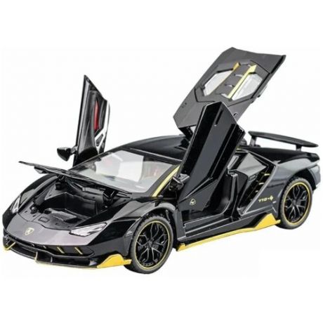 Машинка MINIAUTO Lamborghini Aventador 1:24, 20 см, черный/золотой