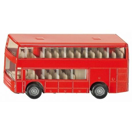 Двухэтажный автобус красный 7,2 см металлическая модель транспорта
