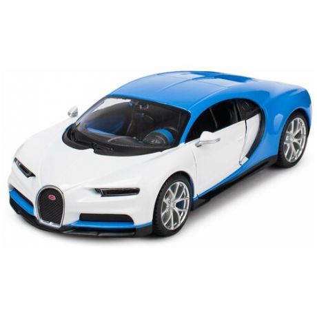 Легковой автомобиль Maisto Bugatti Chiron (32509) 1:24, 19 см, белый/синий