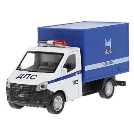 Фургон ТЕХНОПАРК ГАЗель Next. Полиция (NEXTKUNG-15POL-WH), 14 см, белый/синий