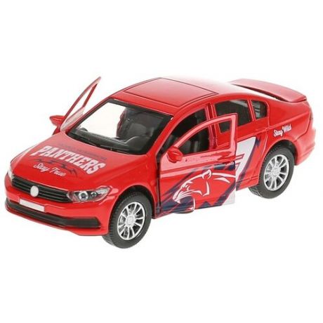 Машина металлическая Технопарк свет и звук, "VW Passat Спорт" 12 см, инерция, красный (PASSAT-12SLSRT-RD)