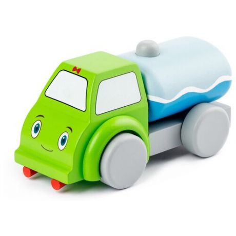 Поливалка машинка игрушечная деревянная из мультфильма Синий трактор 14 см.