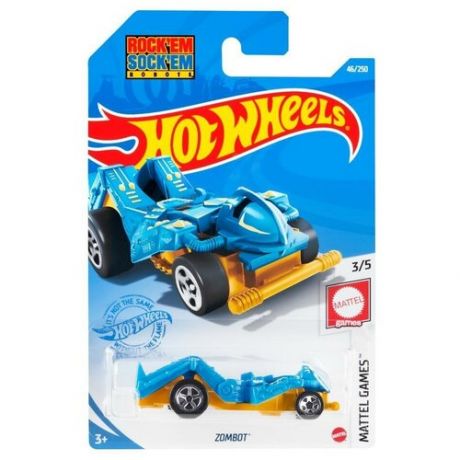 Машинка Hot Wheels коллекционная (оригинал) ZOMBOT синий/желтый