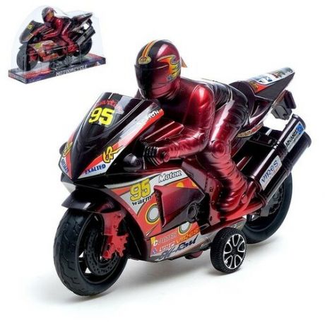 Мотоцикл инерционный Спортбайк, с гонщиком, цвет микс 1483422 .