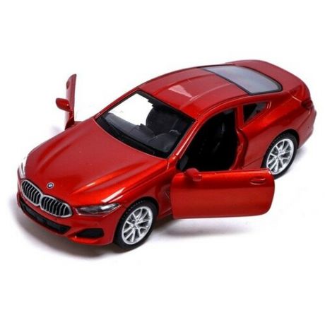 Машина металлическая BMW M850i, 1:44, инерция, открываются двери, цвет красный