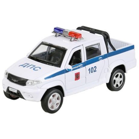 Машинка ТЕХНОПАРК Uaz Pickup Полиция (PICKUP-P-WH), белый/синий