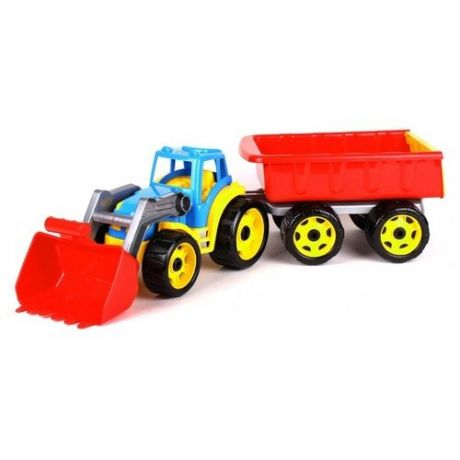 Игрушка «Трактор с ковшем и прицепом Технок»