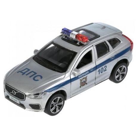Легковой автомобиль ТЕХНОПАРК Volvo XC60 R-design Полиция, 12 см, серебристый