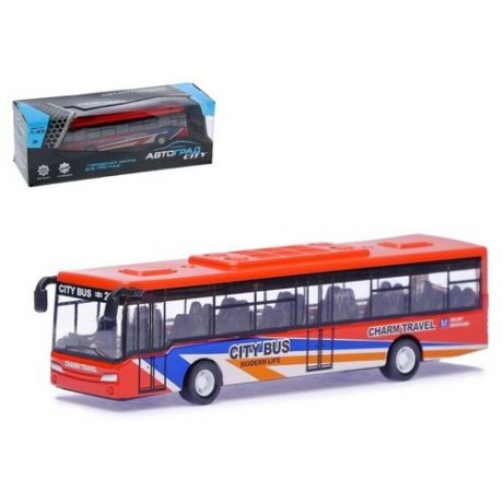 Автобус металлический «Междугородний», инерционный, масштаб 1:43, микс