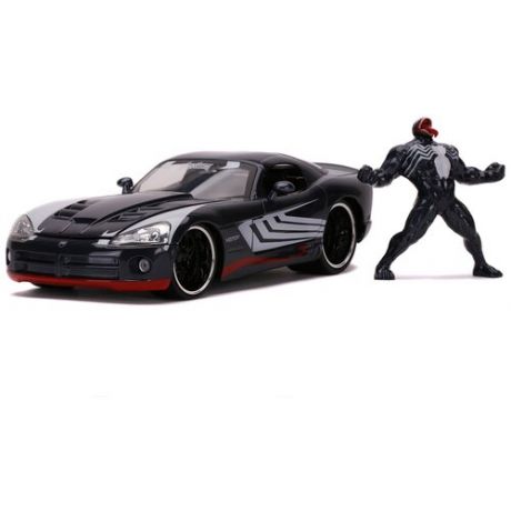 Набор Hollywood Rides Машинка с Фигуркой 2.75" 1:24 2008 Dodge Viper SRT10 W/Venom Figure (Marvel) 31750