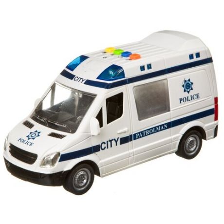 Инерционная машинка Парк техники Полицейский фургон со светом и звуком 21 см