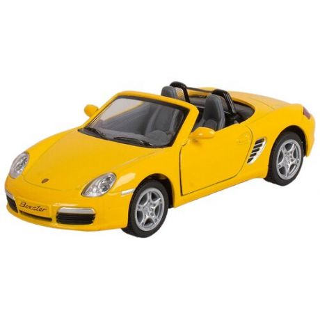 Легковой автомобиль Kinsmart Porsche Boxster S (KT5302D) 1:34, желтый