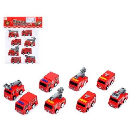 Market-Space Набор инерционных машин «Пожарная служба», 8 машинок