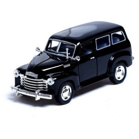Машина металлическая 1950 Chevrolet Suburban Carryall, 1:36, открываются двери, инерция, цвет чёрный