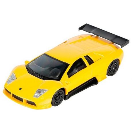 Легковой автомобиль ТЕХНОПАРК Lamborghini Murcielago R-GT (TOP606B) 1:64, 7.5 см, желтый