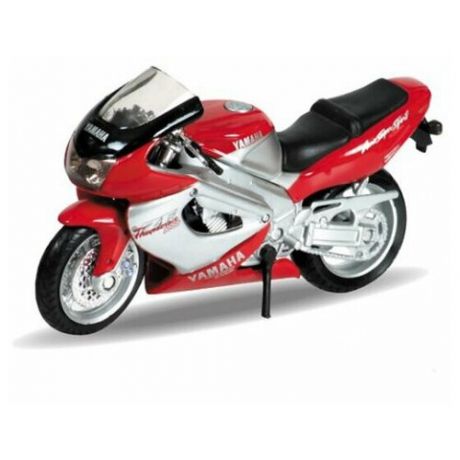 Мотоцикл Welly Yamaha 2001 YZF1000R Thunderace (12154P) 1:18, 13 см, красный/серебристый/черный
