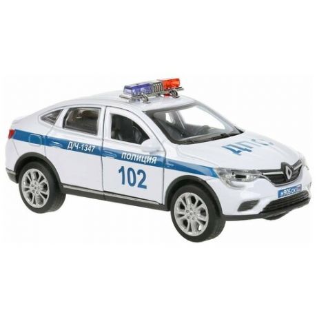 Машина металлическая Технопарк Renault Arkana Полиция 12 см, свет-звук