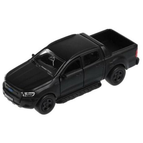 Машина металлическая Ford ranger Pickup, 12 см, открываются двери и багажник, инерция, цвет чёрный матовый