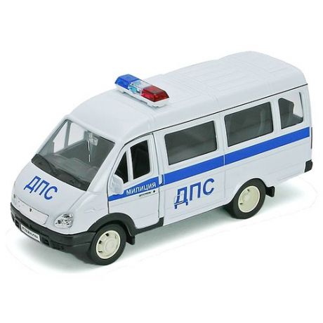Микроавтобус Welly ГАЗель Милиция ДПС (42387APB), белый/синий