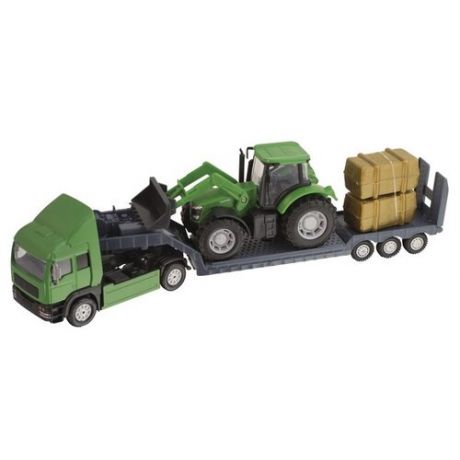Фермерский грузовой автомобиль с трактором Teamsterz, зеленые
