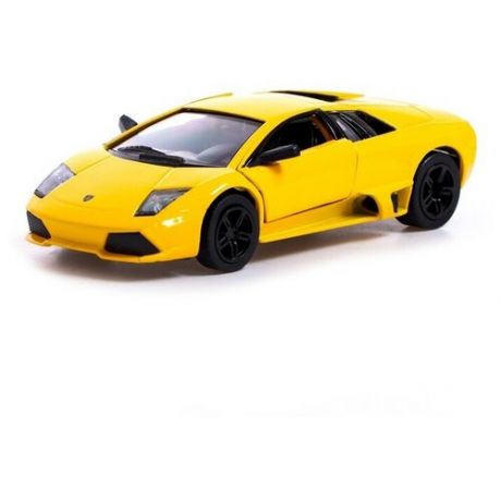 Машина металлическая Lamborghini Murcielago LP640, 1:36, открываются двери, инерция, цвет жёлтый