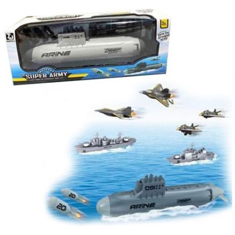 Подводная лодка инерционная, в комплекте предметов 2шт. Наша Игрушка T073