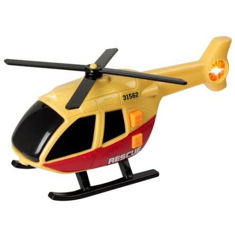 Вертолет Teamsterz 1416560, 15 см, желтый/красный