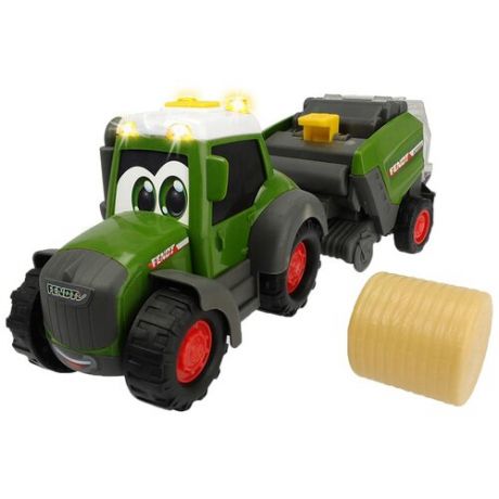 Трактор Dickie Toys Happy Fendt с прессом для сена (3815001), 30 см, зеленый