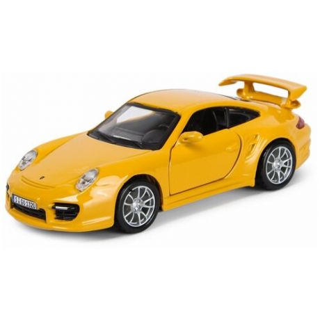Легковой автомобиль Bburago Porsche 911 GT2 (18-43023) 1:32, желтый
