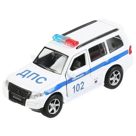 Машинка ТЕХНОПАРК Mitsubishi Pajero Полиция (SB-17-61-MP-P(W)-WB), 17 см, белый
