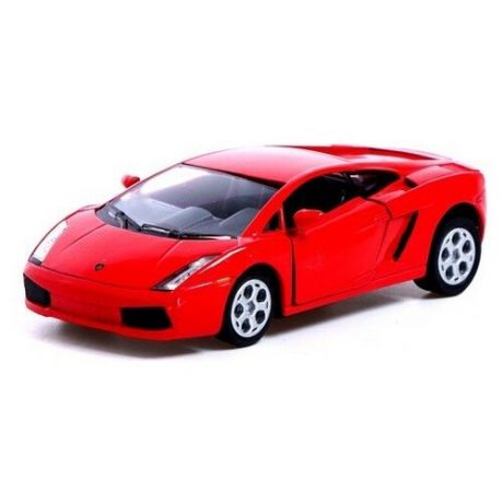 Машина металлическая Lamborghini Gallardo, 1:32, открываются двери, инерция, цвет красный