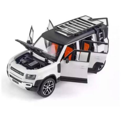Модель автомобиля внедорожник Land Rover DEFENDER 110 (металл, свет, звук)