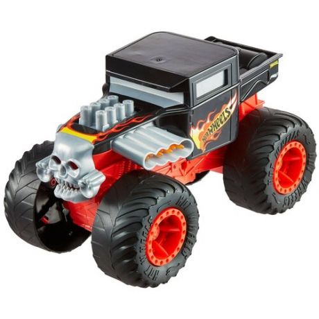 Монстр-трак Hot Wheels Monster Trucks Double Troubles Bone Shaker (GCG06/GCG07) 1:24, черный/красный