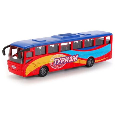 Рейсовый автобус Технопарк Туризм, инерционный, 15 см SB-16-05