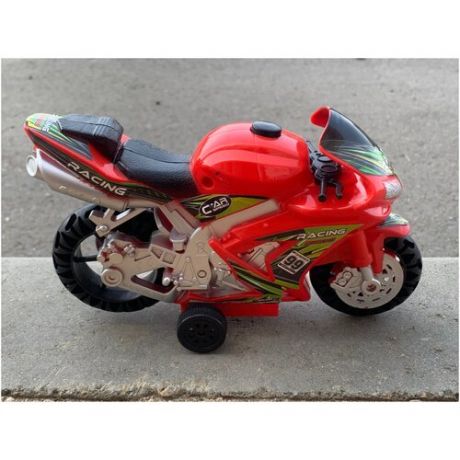 Детский мотоцикл с инерционным механизмом свет/звук игрушка для маленьких детей